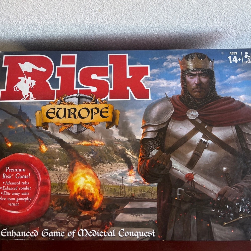Risk Europe Board Game Hasbro Winning Moves Medieval Conquest Strategy Game 1232
